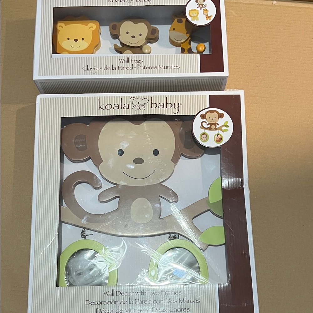 Koala Baby Monkey Wall Decor - Brown & Green